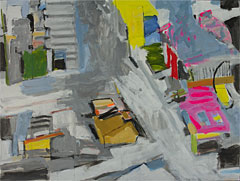 Street Scene, 2012, acrylic on canvas, 30 x 40" 